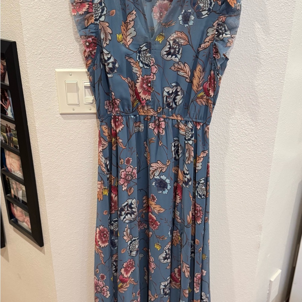 Steve Madden Blue Floral Blouse